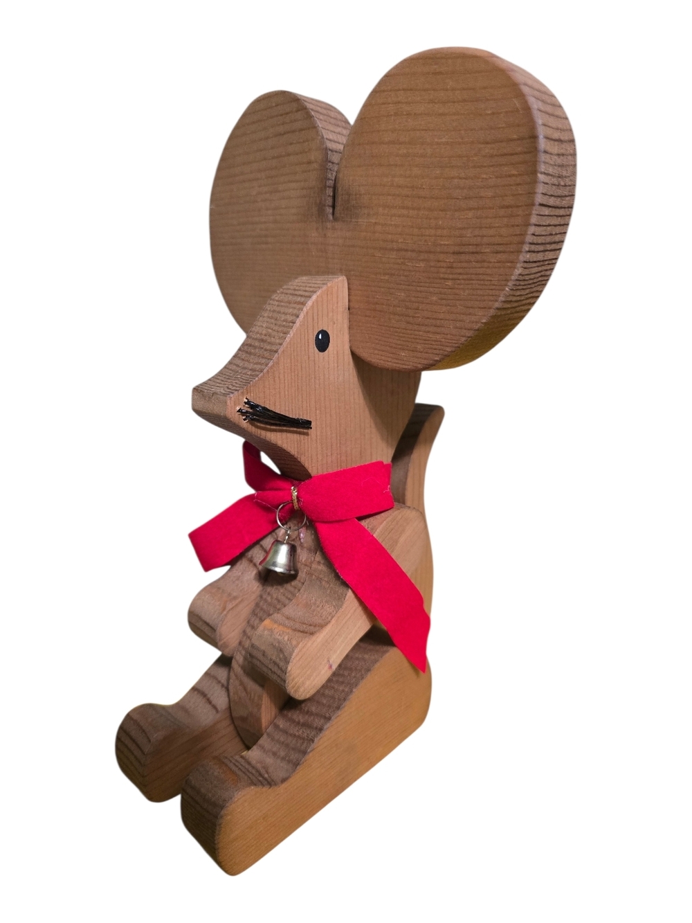 Vintage Wooden Mouse Figurine 14” Hand Carved Folk Art Christmas Decor